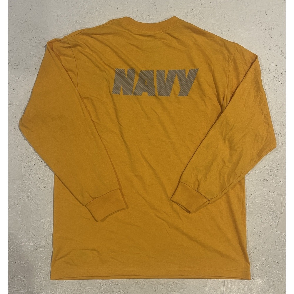 MJ‎ Soffe Apparel Men's  Authentic U.S. Navy Originals Long Sleeve Yellow Size M - Picture 9 of 9